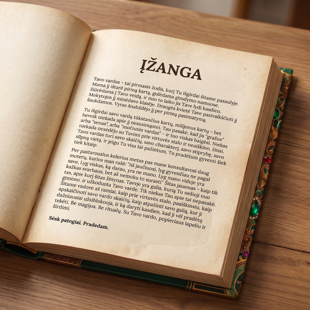 Vardo galia – numerologinės vardo analizės PDF knyga su auksiniu puošniu viršeliu, Živilė Astra